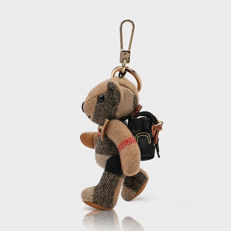 Doll Teddy Bear Backpack Cartoon Limb Rotation Cashmere Wool Bag Ornament Car Keychain