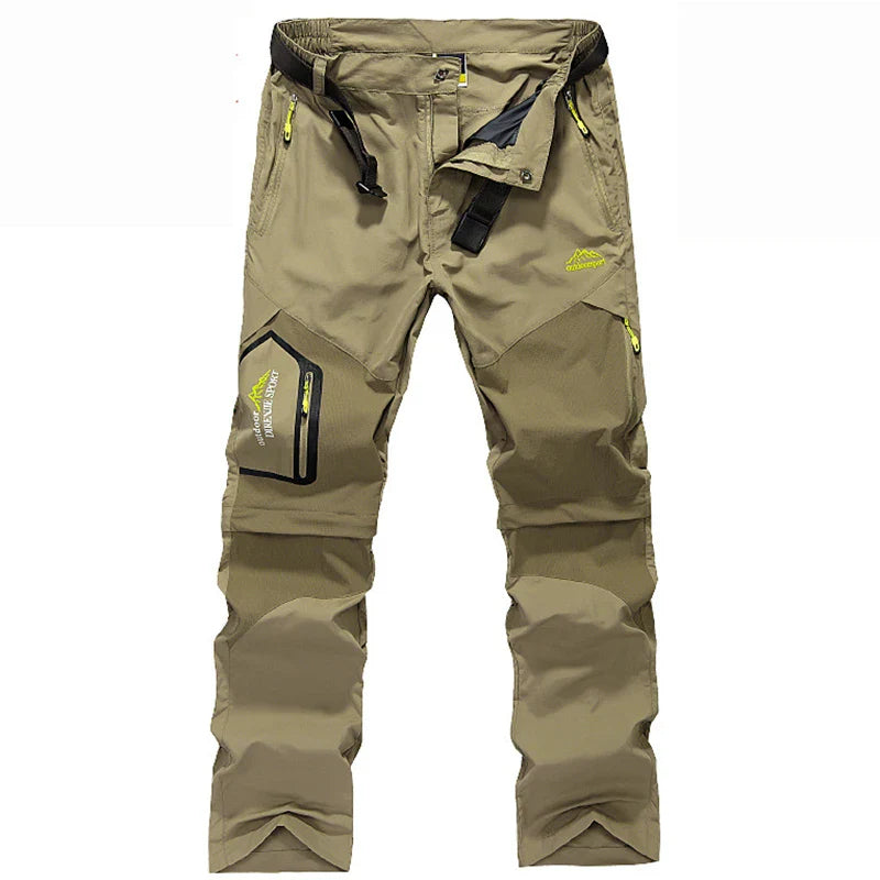 6XL Men Summer Hiking Pants Outdoor Lightweight Tactical Multi-pocket Detachable Loose Camping Fishing Cargo Shorts Trousers