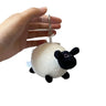 Anime Sheep Shawn plush keychain Cartoon Animal Figure Kind friend Shirley Stuffed Doll Car keying Bag Pendant Toy Kid Xmas Gift