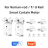 Tuya Curtain Motor For Roman T U Track WIFI Tuya Automatic Open Smart Electric Curtain Robot APP Voice Control Alexa Google Home