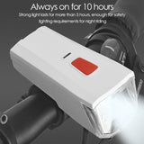 Bicycle Light USB Rechargeable MTB Bike Front Headlight Back Rear Taillight Waterproof Cycling Safety Lamps White