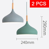 Multicolour Lustre Pendant Lights dia 16/17/24cm Restaurant Wood Hanging lighting Light Fixtures Modern E27 LED Loft Hanglamp