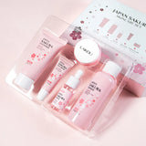 Sakura Skincare Set Oil Control Facial Cleanser Nourishing Face Serum Face Cream Fade Dark Circles Eye Cream Face Care Products