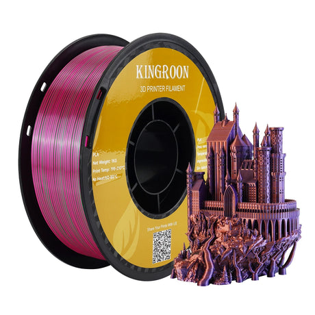 Newest 1KG Tricolor Silk PLA Filament 3D Printer 1.75mm Plastic Filament 3color for Eco-friendly 3D Printing Material