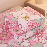 Sanrio Bedding Sheet Plush Cartoon Hello Kitty Blanket Air Conditioner Blanket Winter Woolen Blanket Quilt