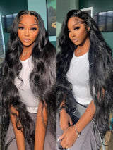 13x6 13x4 Hd Transparent Lace Front Human Hair Wig Brazilian Body Wave Lace Frontal Wig Preplucked 360 Lace Front Wigs For Women