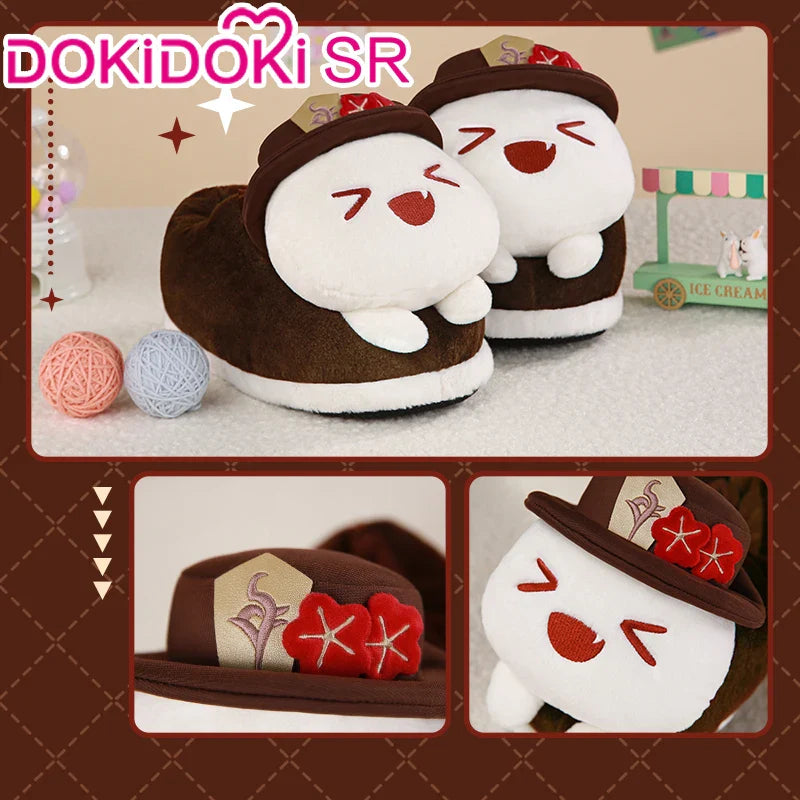 Zhongli/Hutao/Xiao/Scaramouche/Neuvillette Cosplay Shoes Game Genshin Impact DokiDoki-SR Fluffy Plush Slippers