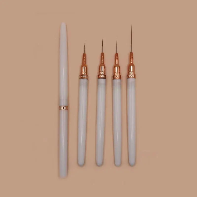 Line Drawing Pen Extremely Fine Nail Painting Nail Brush Tools Suit 5 Pieces Flower Drawing Hook Line Flower Drawing Dating Crea