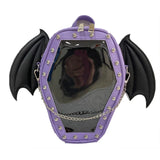 Bat Wings Ita Backpack Enamel Pin Display Shoulder Bag Goth Pin Collector Female Small Clear School Bag Punk Ita Purse Bag