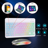 10inch Backlit For iPad Keyboard And Mouse Backlight Bluetooth Keyboard For IOS Android Windows Wireless Keyboard and Mouse