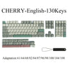 123 Keys PBT Keycap Matcha Green Replaceable DYE-SUB XDA Profile Keycaps For Mechanical Custom Keyboard Suitable For MX Switch