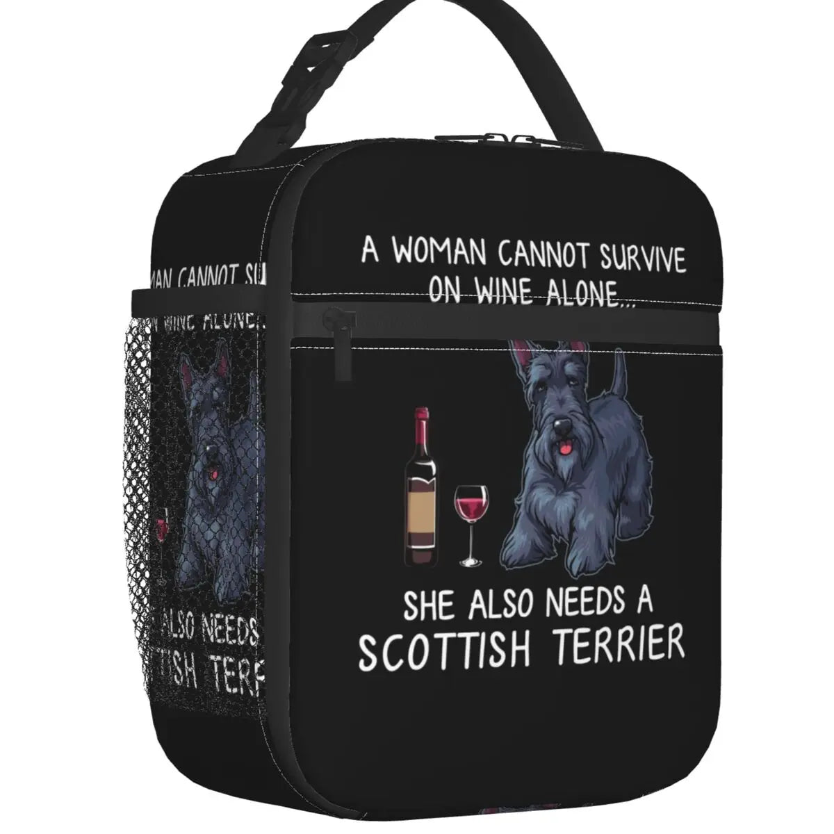 Custom Dachshund And Wine Funny Dog Lunch Bag Women Thermal Cooler Insulated Lunch Boxes for Children School