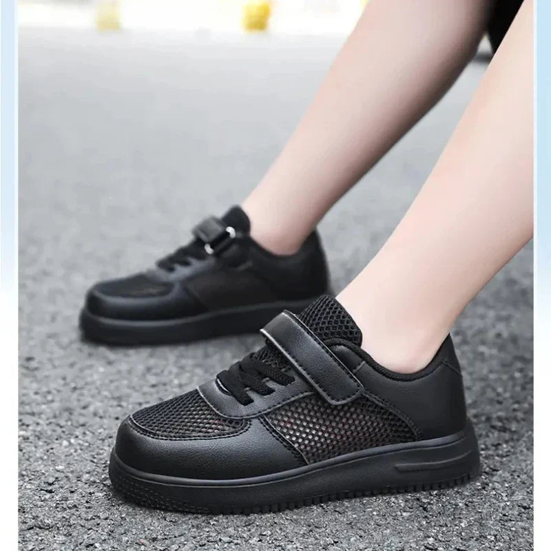 New Summer Air Mesh Kids Hook&Loop Students School Shoe Size28-40 Kids Spring Sneakers Casual Shoes Outdoor Breathable Shoes