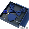 Luxury High Grade Mens Tie Set Nice Gift Box Silk Tie Necktie Set 8pcs Inside Packing Festive Present Pocket Squares