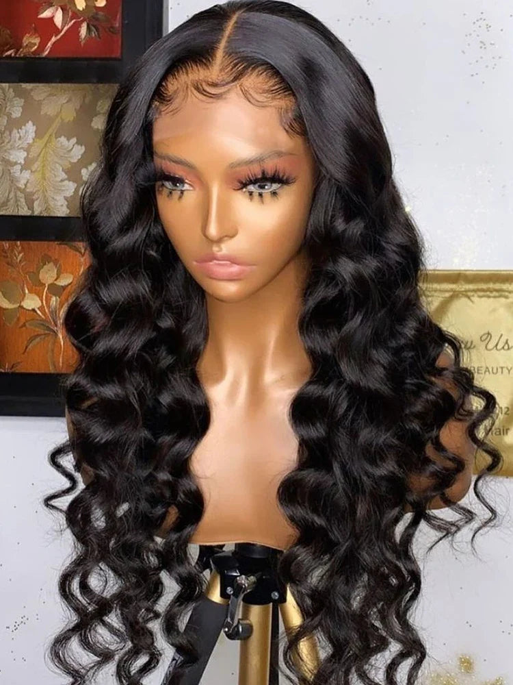 Loose Deep Wave 13x4 Lace Front Human Hair Wig Brazilian Glueless Wigs For Women 13x6 HD Human Hair Lace Frontal Wig Pre Plucked