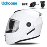 DOT Certification Uchoose Motorcycle Helmet Double Lens Cross Section Helmet Safety Modular Flip Helm Unisex Helmet With Visor