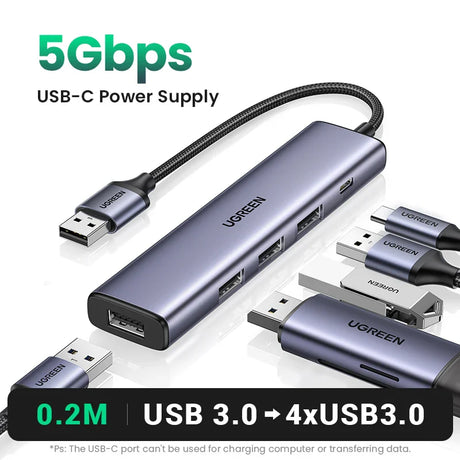 UGREEN USB3.0 HUB Type C to 4 Ports USB HUB 5Gbps USB3.0 Adapter For Macbook Pro Air M1 PC Laptop Accessories USB C HUB Splitter