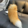 Real Fox Fur Tail Keychain Wolf Tail Fur Tassel Bag Charm Tag Black and Brown Pom Pom Charm Keyring Holder Strap Chain Gifts