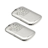 2pcs Zinc Alloy Pocket Hand Warmer Outdoor Small Handy Warmer Heater Handy Ultralight Heater for Hiking Fishing Portable