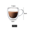 2023 New Simplicity Glass Cup Coffee Drinkware Insulation Double Wall Glass Cup Spoon Gifts Hot  European Style Transparent Mugs