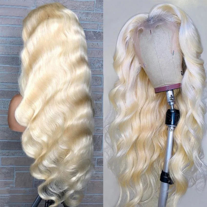 Blonde Body Wave Lace Front Wig HD Transparent Lace 13x4 13x6 Human Hair 613 Glueless Pre Plucked Full Frontal Wigs For Women