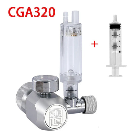 Aquarium CO2 regulator, aquarium aluminum alloy simple single pressure gauge regulator, aquatic plant CO2 equipment accessories