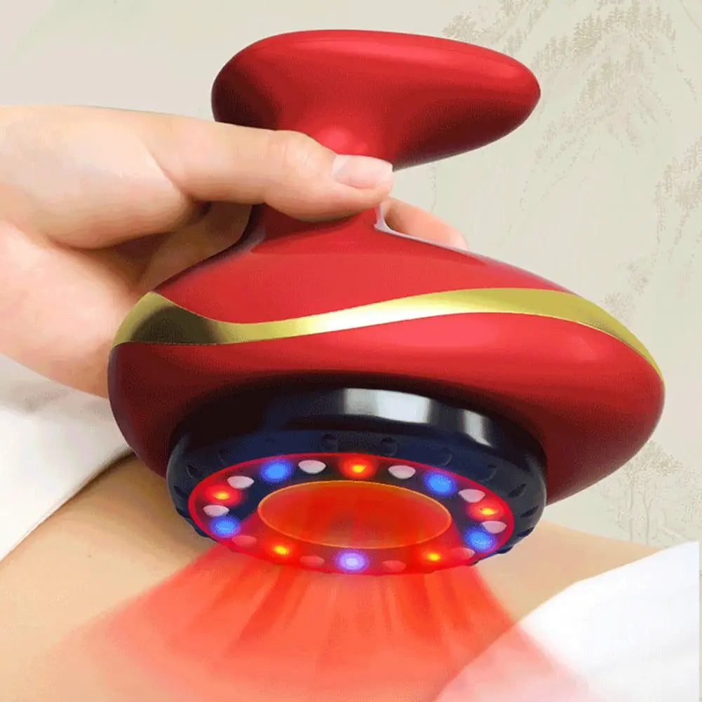 Electric Scraping Instrument Usb Rechargeable Electric Massager with 9 Heating Vacuum Suction Cupping Device for Body Scraping