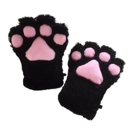 Furry for Cat Paws Gloves Animal Cosplay Costume Lion Bear Padded Mittens