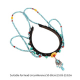 Turquoise Forehead Chain Ethnic Headband Festival Wedding Hair Hoop for Girl