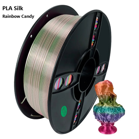 Tricolor 3D Printer Filament Silk PLA 3 Color for 3D Printing Plastic Materials 1.75mm 1KG Rainbow Spool No Bubble Multicolor