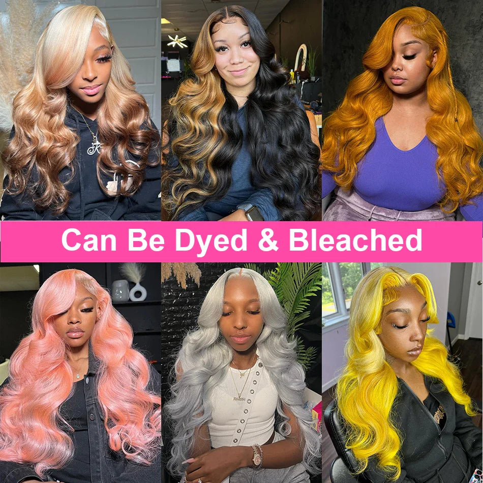 250% HD Transparent 613 Body Wave 13x6 Lace Front Human Hair Wig Color Preplucked 13x4 Honey Blonde Lace Frontal Wigs For Women