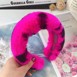 Real Rex Rabbit Hair Headband Fur Hairpin Korean Style Ins Internet Celebrity Accessories Band Leopard Print Plush Headdress