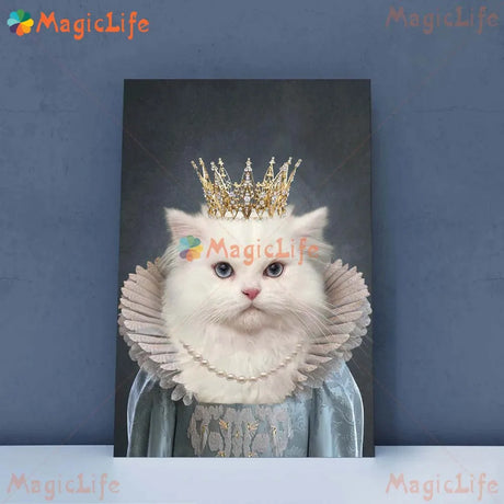 Custom Cat Princess Pet Animals Posters Vintage Gift Poster Wall Art Canvas Painting Wall Pictures For Living Room Unframed