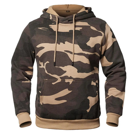 2023 Hoodies Trendy Fleece Mens Autumn Winter Casual Hoodies Men Camouflage Pullover Sweatshirts Male Outwear Hooded Collar Tops