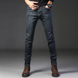 New Jeans Men's Winter Seasons Regular Straight Leg Men's Pants Elastic Slim Fit Casual Men's Pants