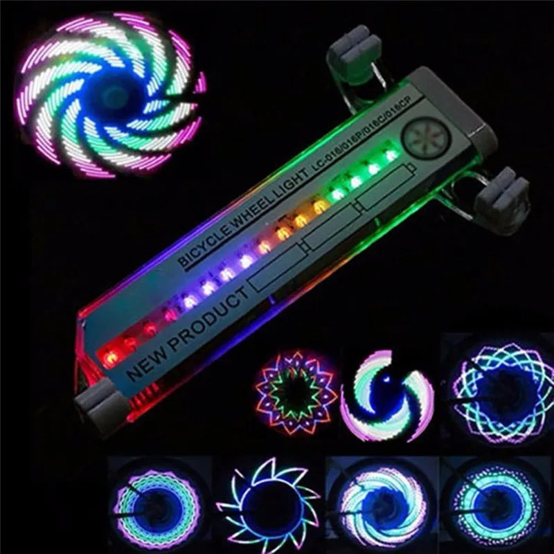 New Bicycle Spoke Lights Induction LED Colorful Bike Light Safety Warning Light Road Bike Motorcycle Car Cycling Accessories
