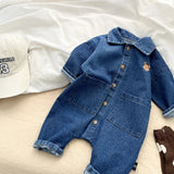 Baby Rompers Infant Boys Girls Clothes Denim Jumpsuits for Infants and Newborn Super Cute Outdoor Crawling Outfit Rompers