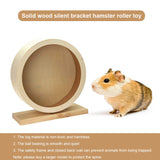 Hamster Roller Wheel Wood Silent Running Toy Mute Roller Toy Hamster Rotate Running Exercise Roller For Chinchilla Guinea Pig