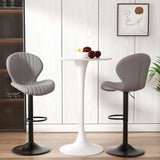 Bar Stools Set of 2 Modern Swivel Bar Chairs, Barstools Counter Height with High Backrest, Easy 3-5 Minute Assembly