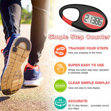 FITCENT 3D Pedometer for Walking Simple Step Tracker Counter with Large Digital Display for Men Women Kids Adults Seniors