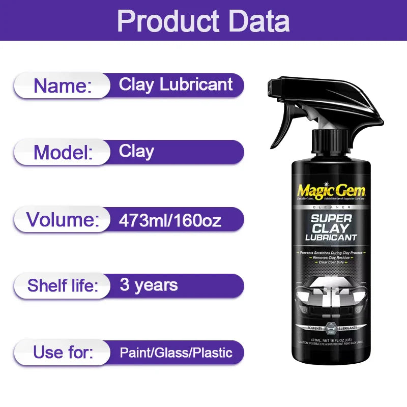 473ml Car Cleaning Spray Clay Lubricant Coating Paint Protection Auto Wash Maintenance Glass Removes Plastic Polish Car Care