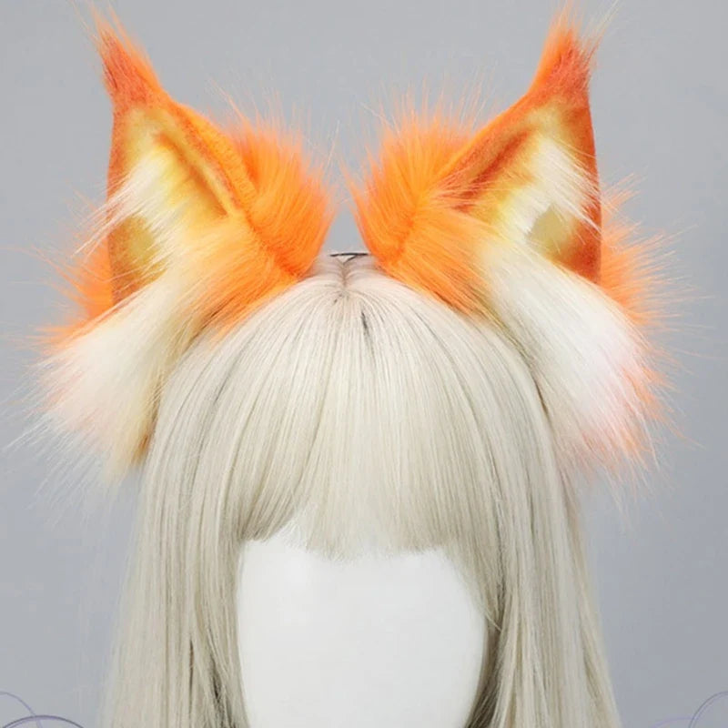 Lovely Animal Ears Headband Anime Plush Headband Party Beast Costume Headdress Female Girl Cosplay Headgear Wholesale