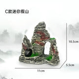 Mountain Landscape  Architecture Aquarium Resin Decor Aquarium Rock Aquarium Accessories and Equipment fish tank decoration