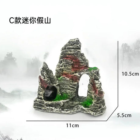 Mountain Landscape  Architecture Aquarium Resin Decor Aquarium Rock Aquarium Accessories and Equipment fish tank decoration