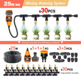 30-5M Garden Adjustable Brass Nozzle Misting Watering System 45/60/80/100W Self-Priming Pump Automatic Cool Irrigation Equipment