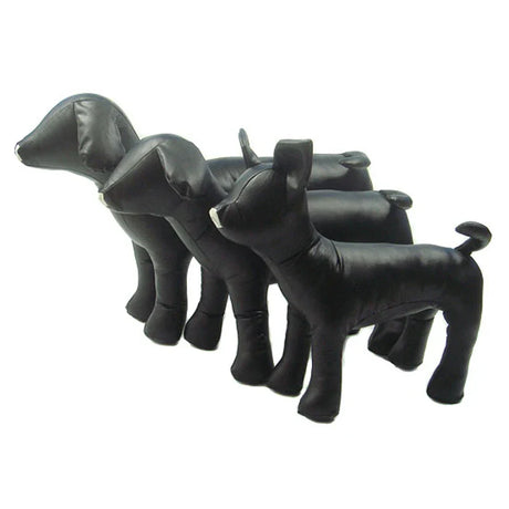 pawstrip 1PC Leather Dog Mannequin Standing Position Dog Models PetShop Display For Clothing Apparel Collar Pet Dog Toys