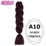 Jumbo Braiding Hair Extensions 24inch Ombre Hair For Braids 5Pcs Box Braid Yaki Texture Synthetic Fiber Fake Hair Mirra’s Mirror