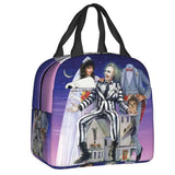 Beetlejuice Sandworm Insulated Lunch Bag for Women Portable Tim Burton Horror Movie Cooler Thermal Lunch Box Work Picnic Bags