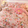 Cute Bedding Set Men Women Duvet Cover Bed Linen Washed Cotton Mirco Fiber Comforter Set Twin Queen King Couple Double Bed Sheet