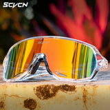 SCVCN-Sunglasses for Men Sport Cycling Glasses Bike Mountain Bicycle Hiking Camping Golf UV400 Protection Glasses Women Baseball